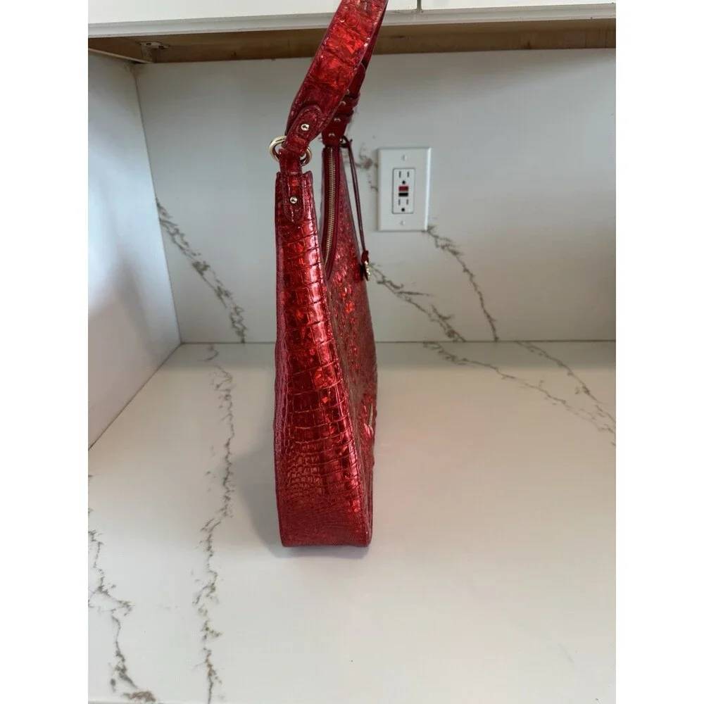 NWOT Rare Brahmin Tabitha Chili Red Leather Shoulder Bag